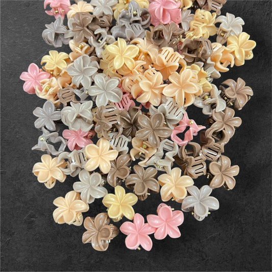 Mini Flower Hair Clips for Kids – Pack of 20
