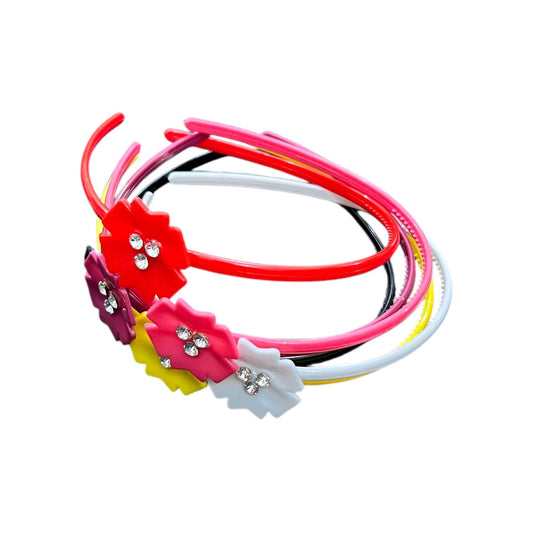 Colorful Flower Headbands for Girls – Pack of 6 mix colors | Kids Hair Accessories at Wholesale Prices