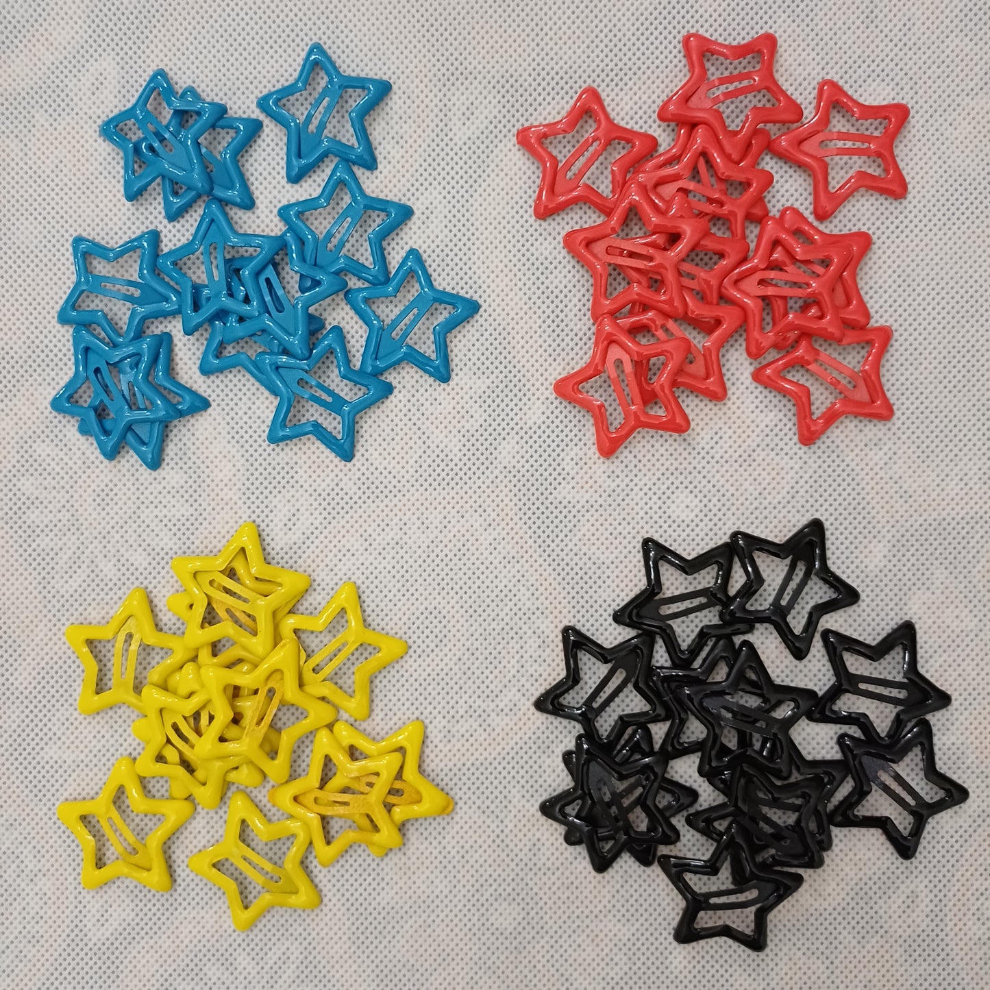 Set of 8 Star Hair Clips for Kids – Colorful