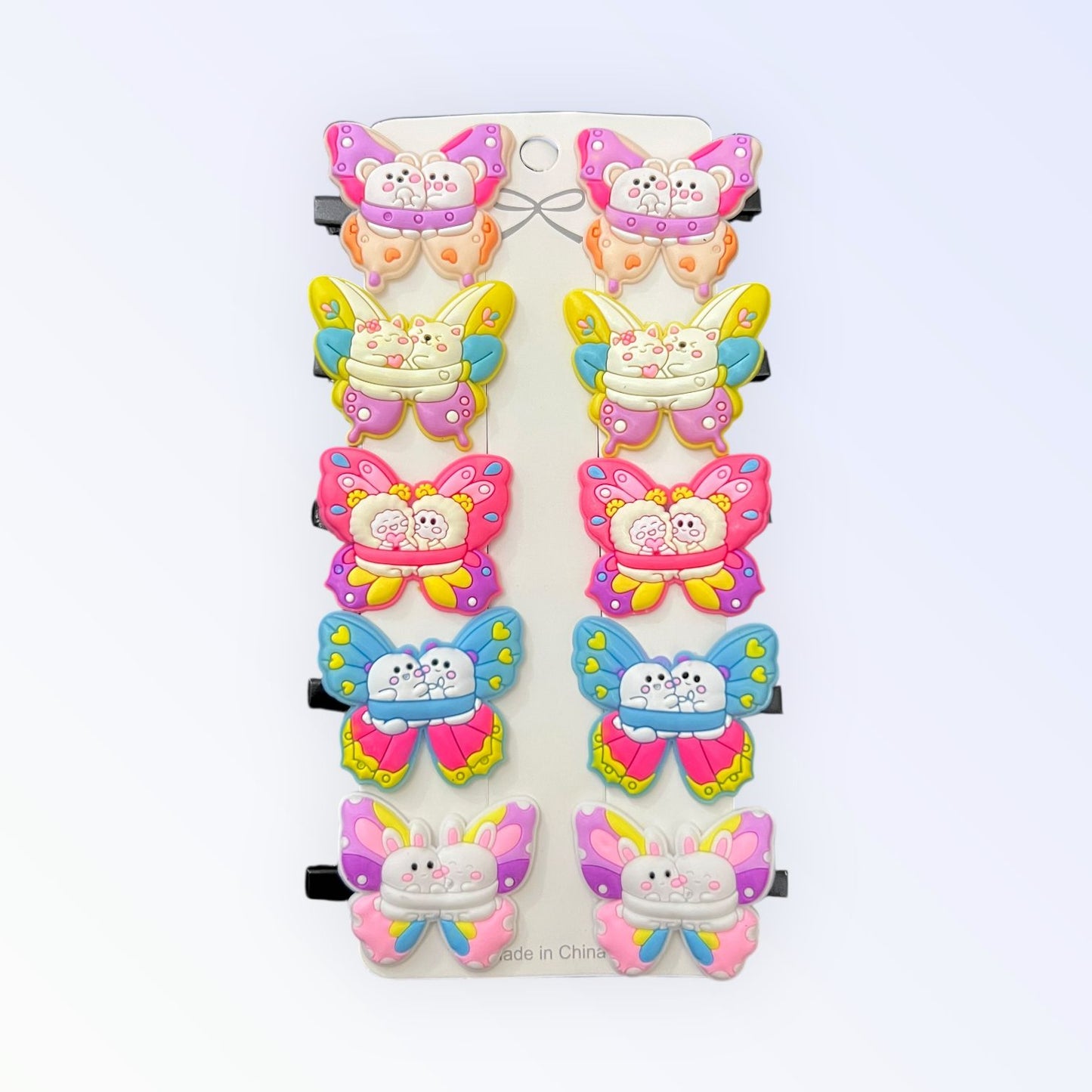 10 Pcs Colorful Butterfly Cartoon Hair Clips for Girls