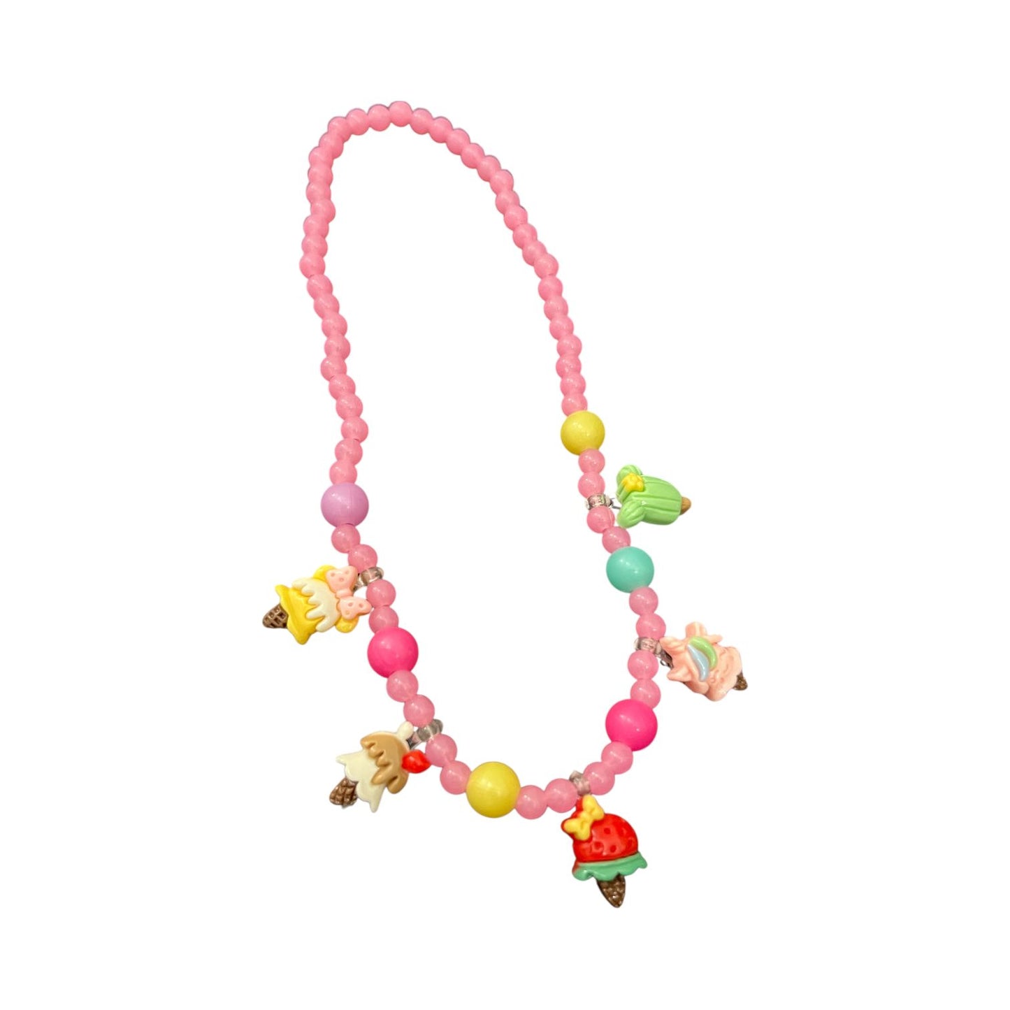 Kids Ice Cream & Fruit Beaded Necklace