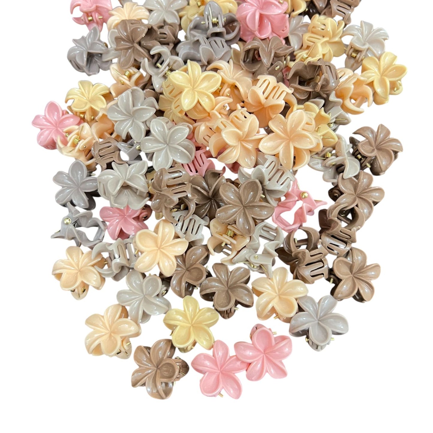 Mini Flower Hair Clips for Kids – Pack of 20