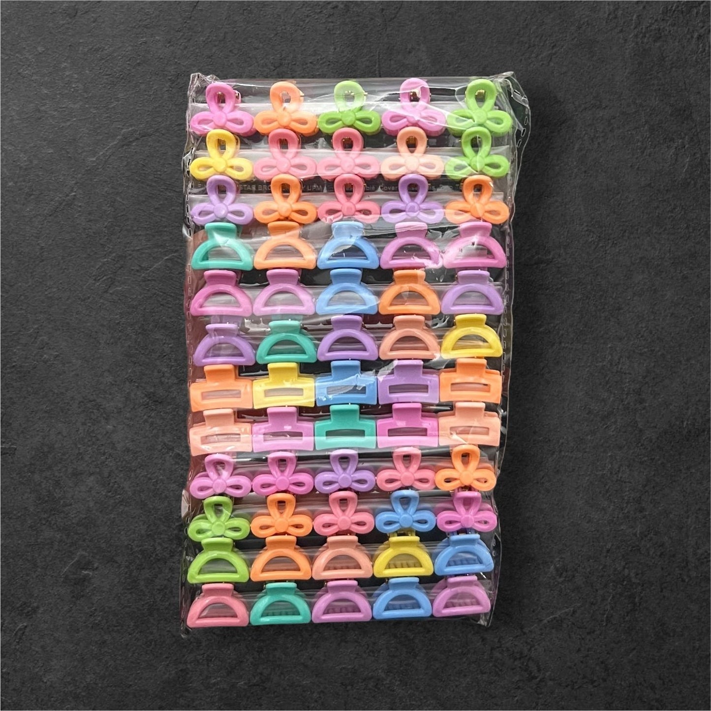 Kids Hair Clips Set – Colorful Small Plastic Claw Clips 60 Pcs