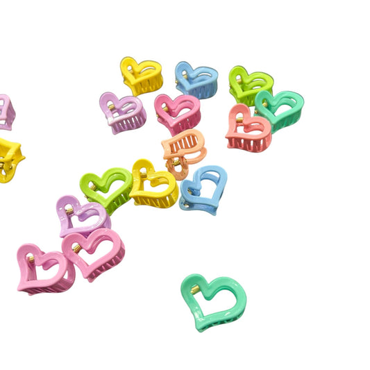 Heart Shape Hair Clips for Kids – Pack of 9 | Colorful Hair Accessories at Wholesale Prices in Pakistan