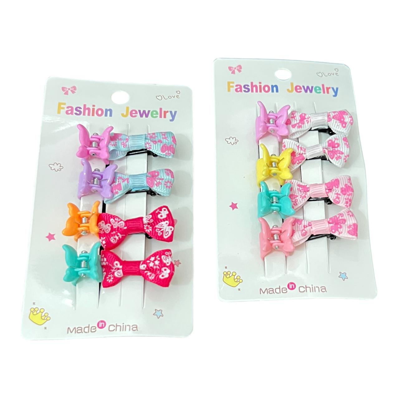 Kids Bow & Butterfly Hair Clip Set