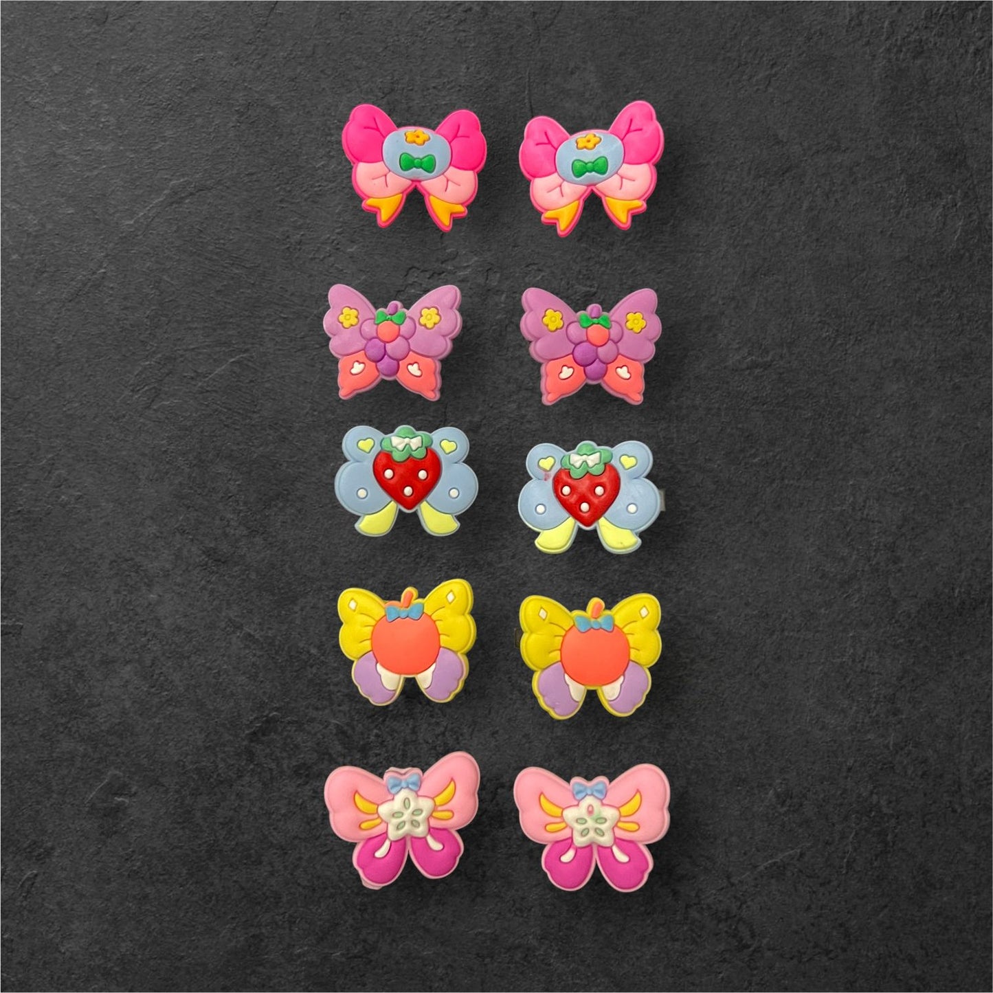 Cute Fruit & Bow Butterfly Hair Clips for Girls