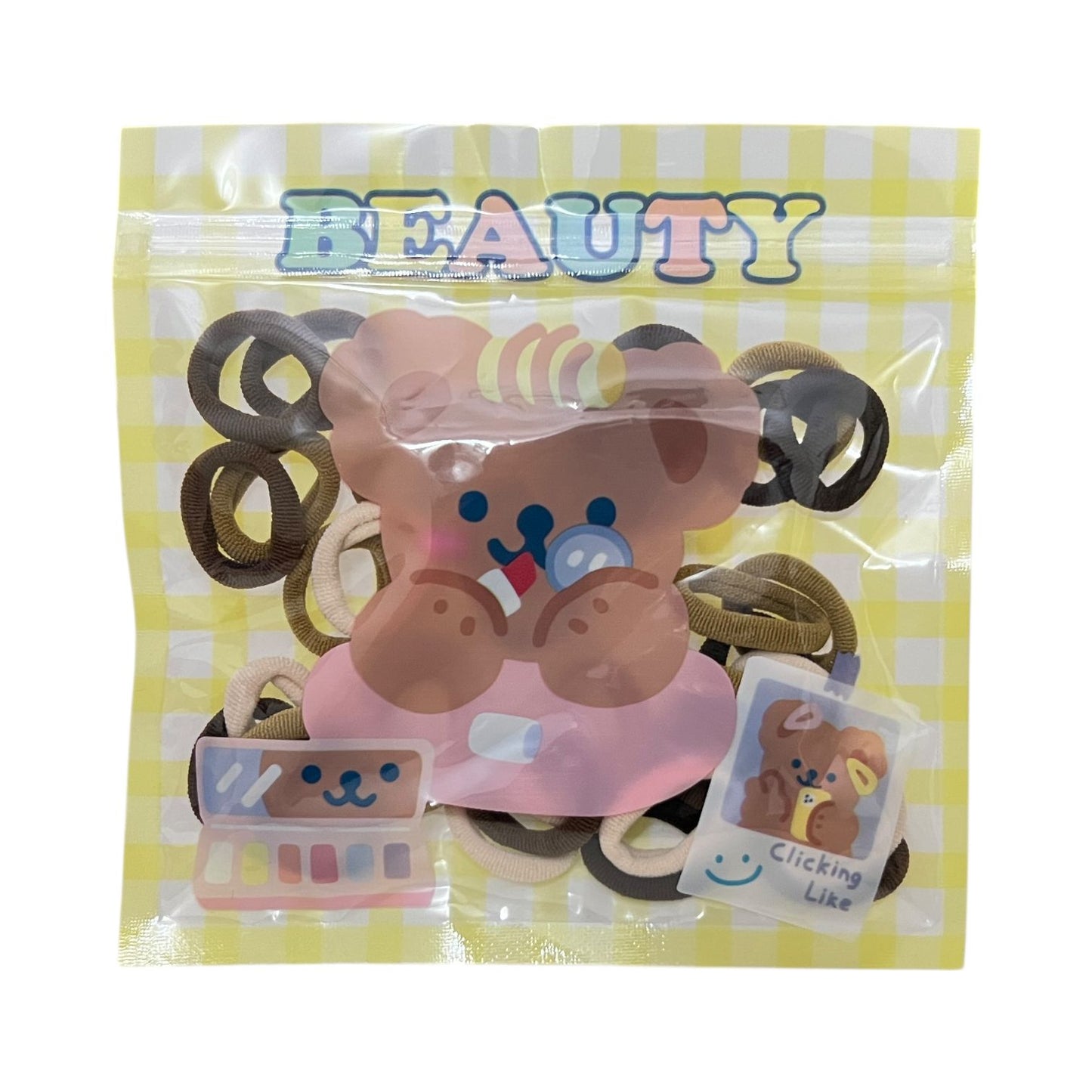 Soft Colorful Hair Bands in Cute Cartoon Pouch