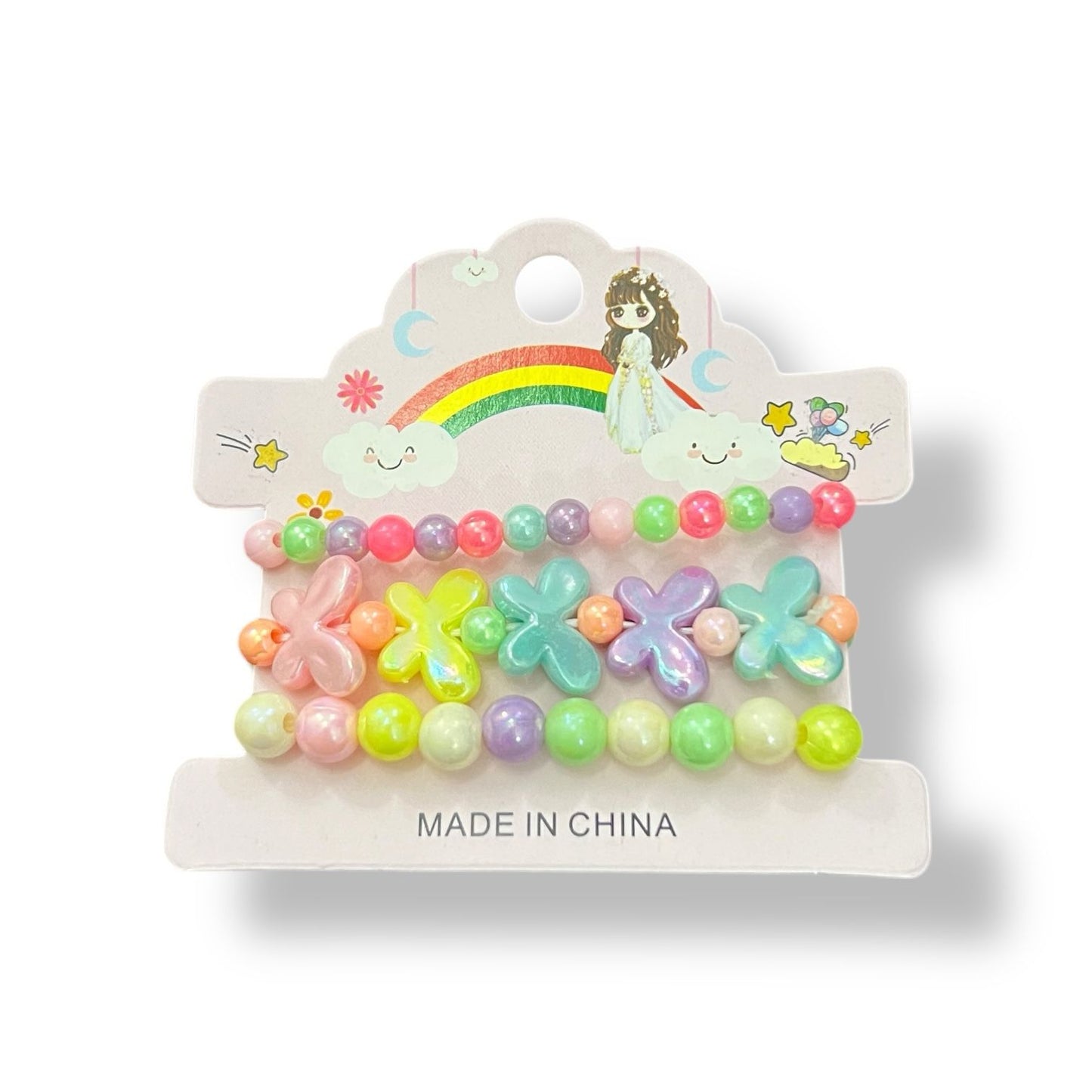 Colorful Beaded Bracelet Set for Girls – Pack of 3